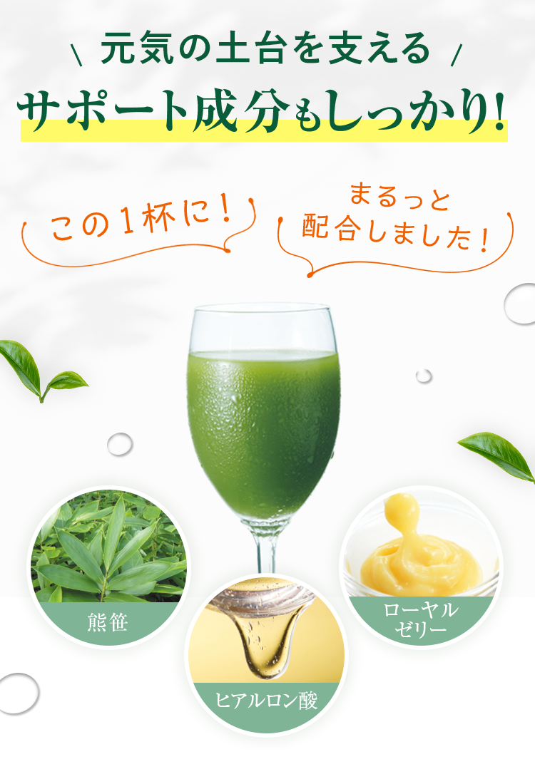 元気の土台を整える サポート成分もしつかり!