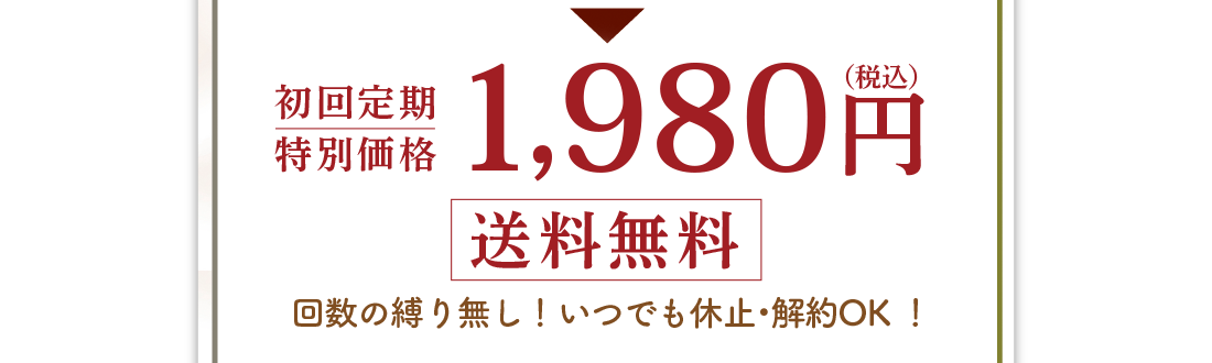初回定期限定　特別価格　1,980円（税込）送料無料